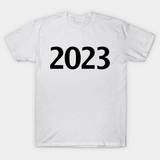 2023 Minimal Black Text Typography T-Shirt by ellenhenryart